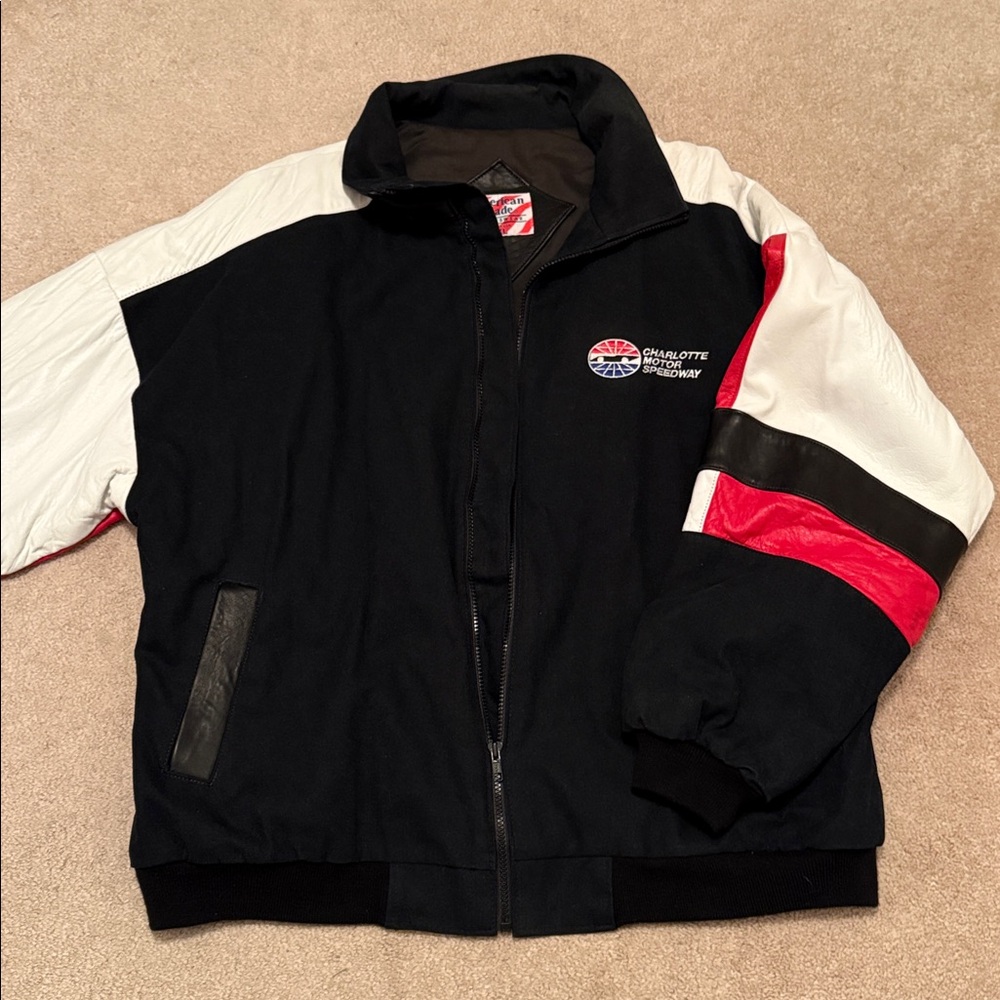 Charlotte Motor Speedway Performance Jacket Black, Red & White - Made in USA